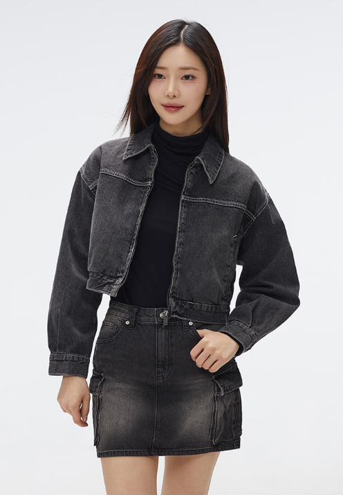 SPAO牛仔女款外套套装